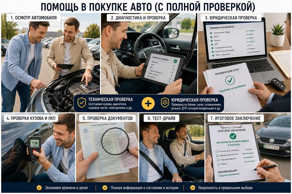 Помощь в покупке авто (с проверкой) — автоуслуга A-EL